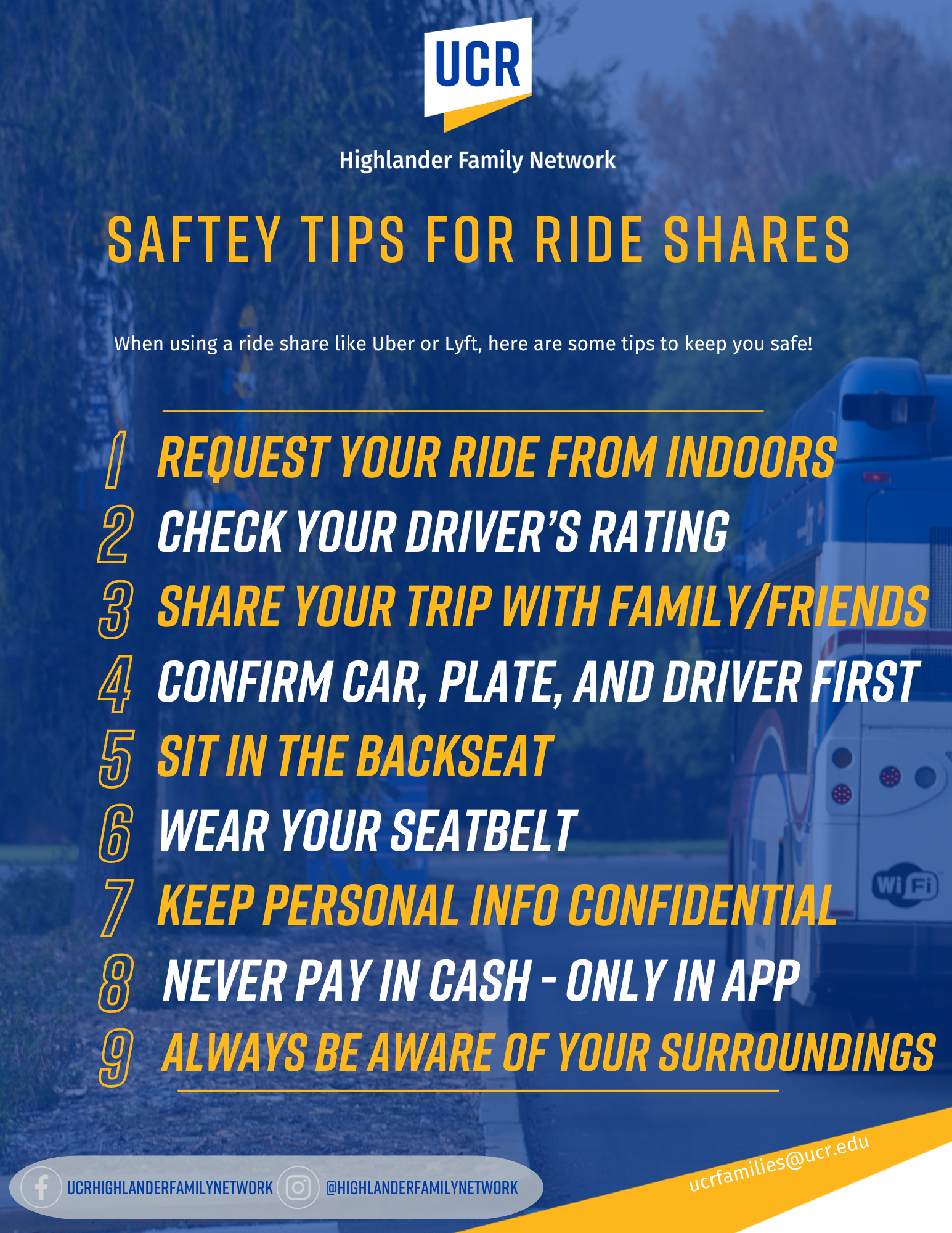 Safety Tips for Rideshares